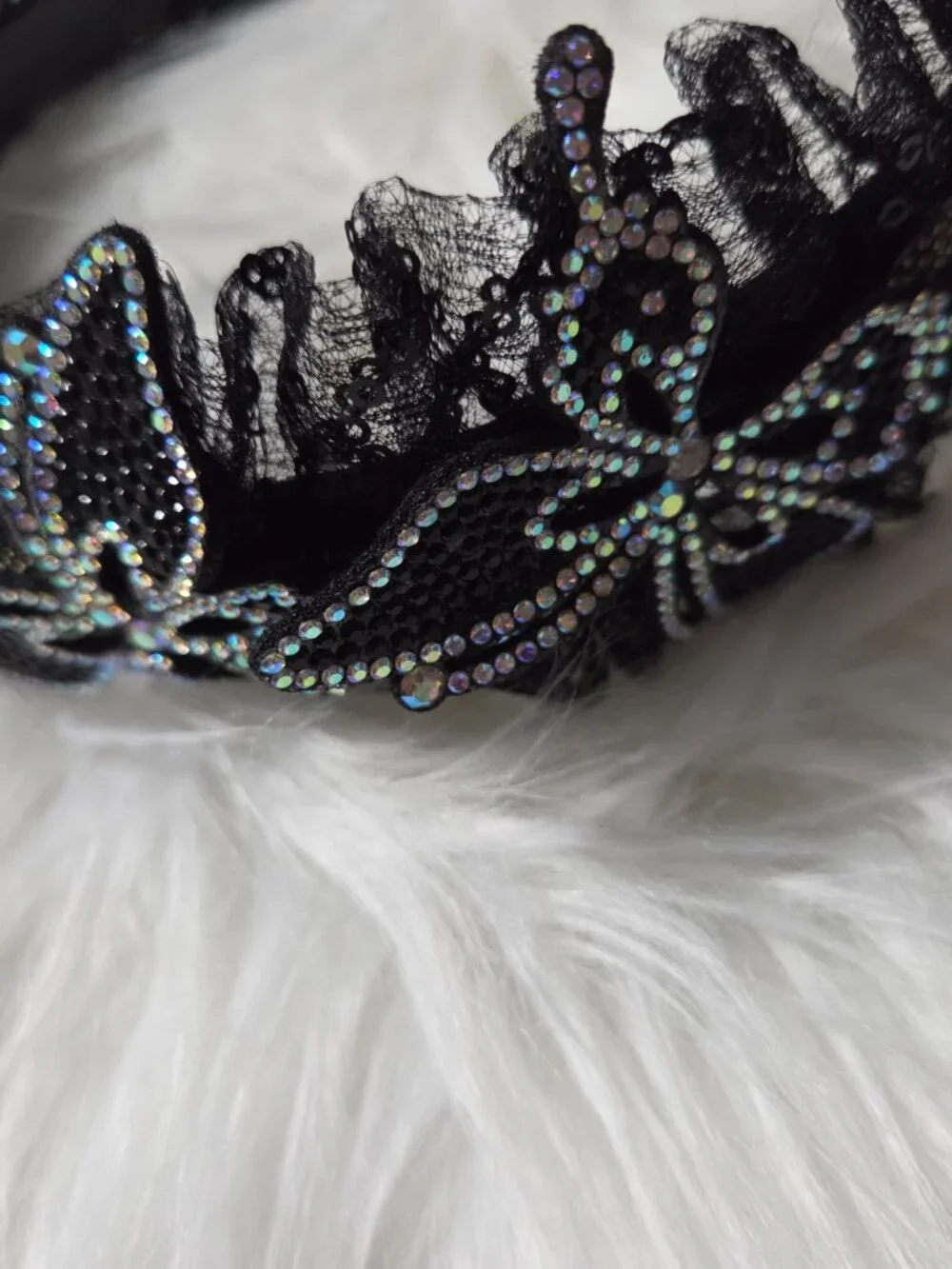 Set of 2 Butterfly Accent Tulle Headbands